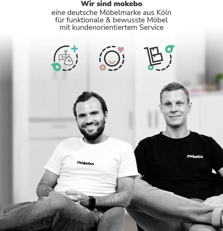 mokebo® Minipouf, Hocker o. Bodenkissen 50x30cm 'Der Ruhepouf' Sitzhocker rund & Fusshocker fürs Woh