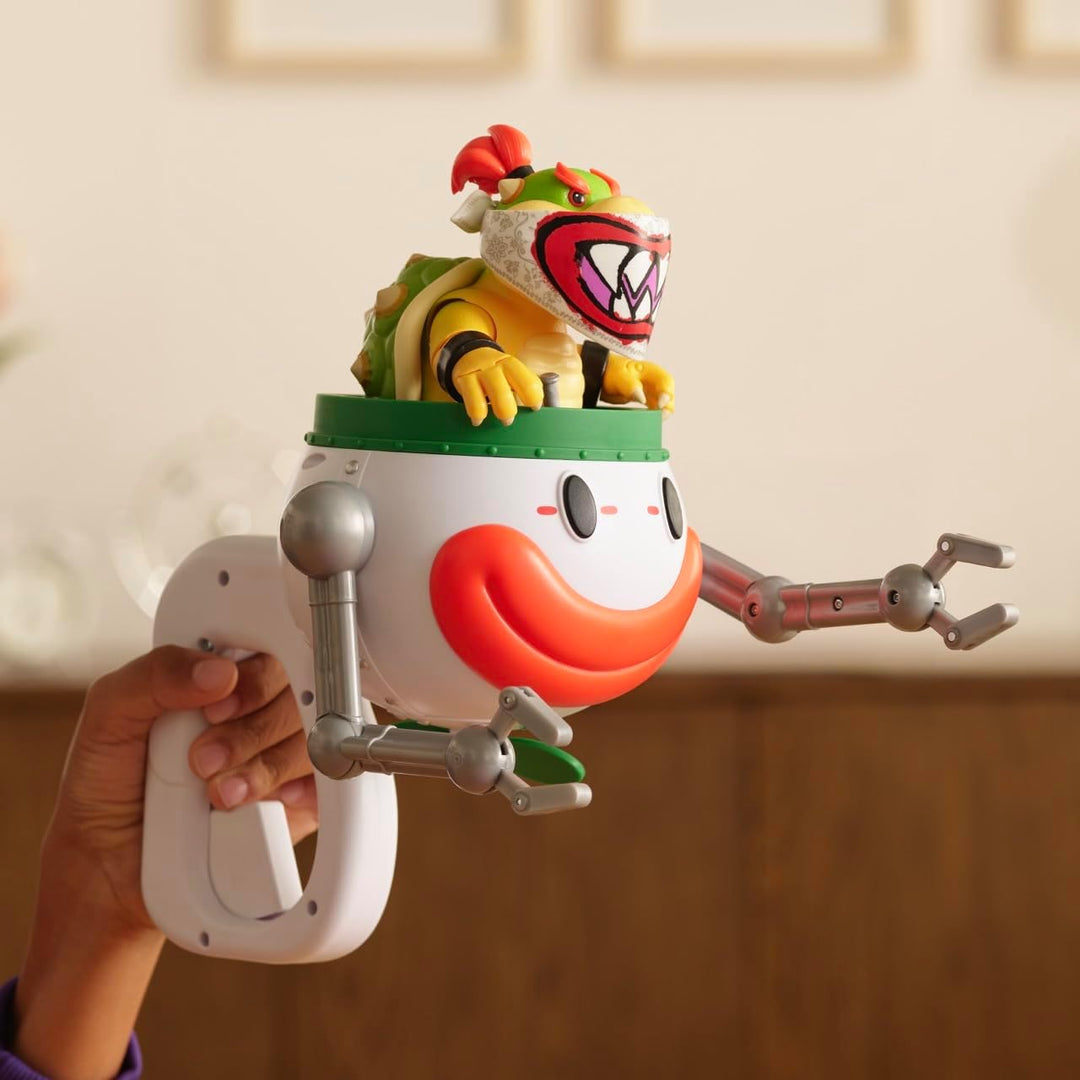 Der Super Mario Galaxy Movie – 13 cm grosse Bowser Jr.-Figur mit Clownauto, Pinsel und Wasser-Enthül