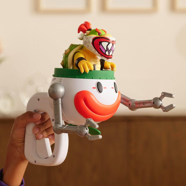 Der Super Mario Galaxy Movie – 13 cm grosse Bowser Jr.-Figur mit Clownauto, Pinsel und Wasser-Enthül