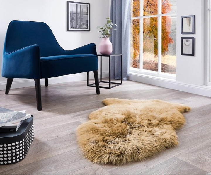 -LUXOR- living Lammfell Schaffell Echt, Fellteppich, Fell für Stühle, Lammfell Kinderwagen, Bettvorl