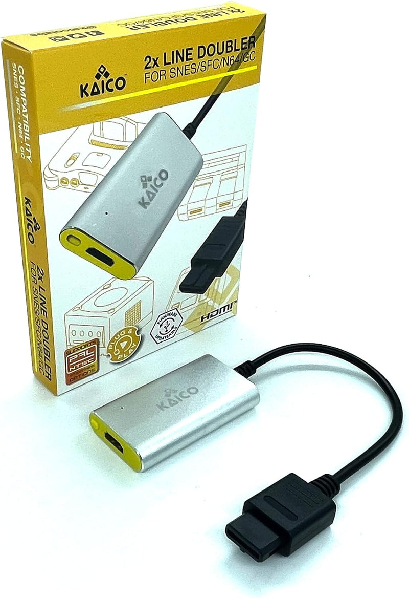 Kaico Analoger 2-Fach Gamecube HDMI Adapter für Nintendo N64 Super Nintendo, Super Famicom und Gamec