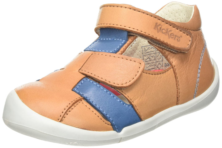 Kickers Unisex Baby Wasabou Sandale, Camel Blau
