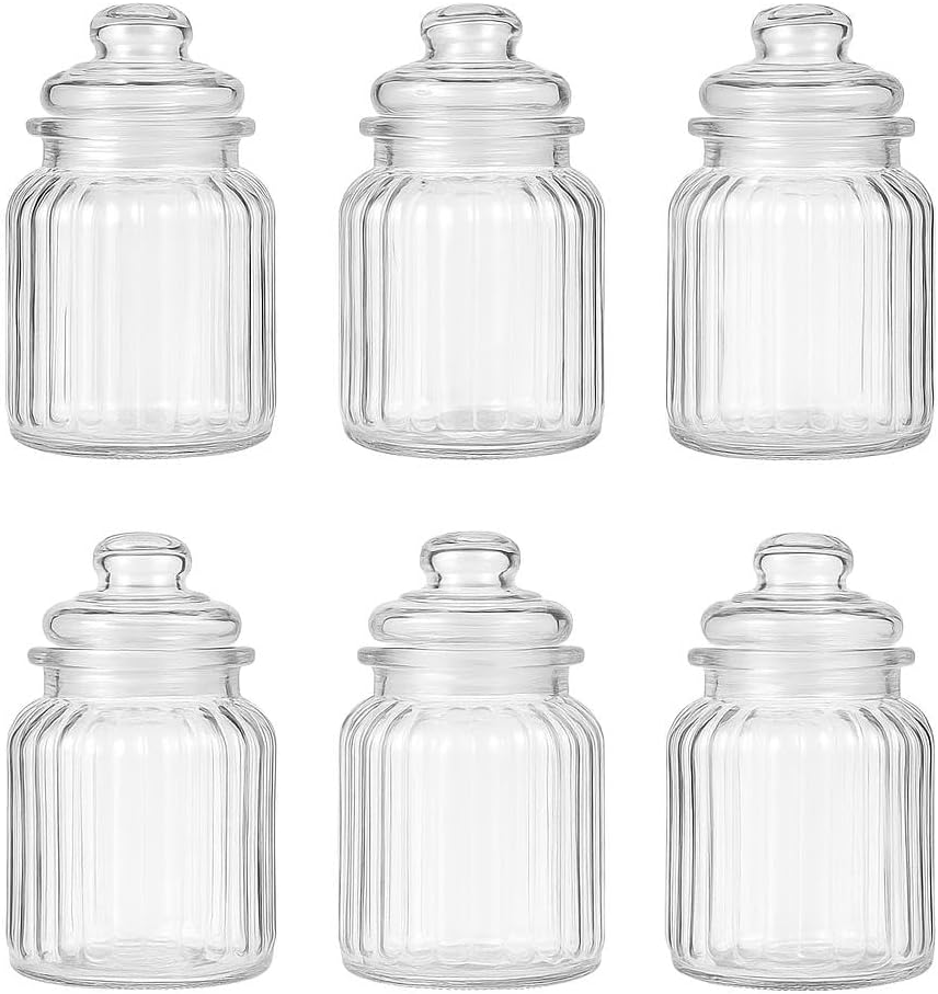 KAMACA Candy Bar Gläser 1,2L – 6er Set Bonbongläser mit Deckel – luftdichte, spülmaschinenfeste Vorr