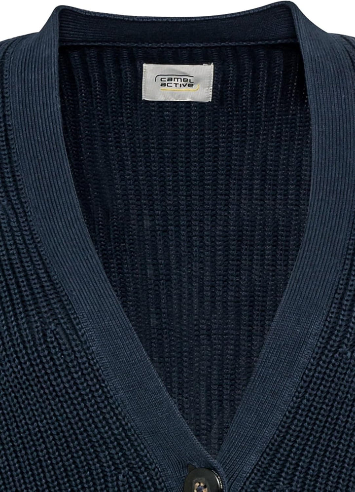 camel active Damen Boxy Cardigan in Strickqualität S Blau, S Blau