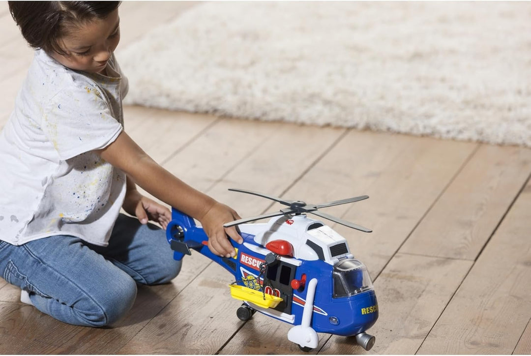 Dickie 203308356 Toys Spielzeughelikopter mit batteriebetriebenen Drehpropeller, Helikopter mit bewe