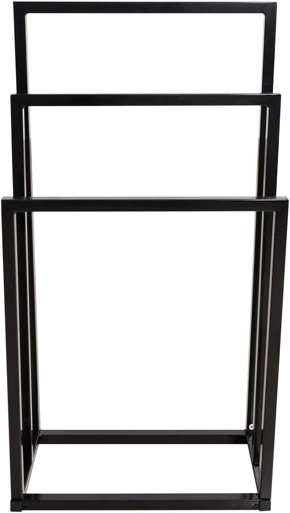 Towel Rack Metall Handtuchregal, 3 Stangen, Multifunktionaler Stehbügel freistehendes Trockenregal,
