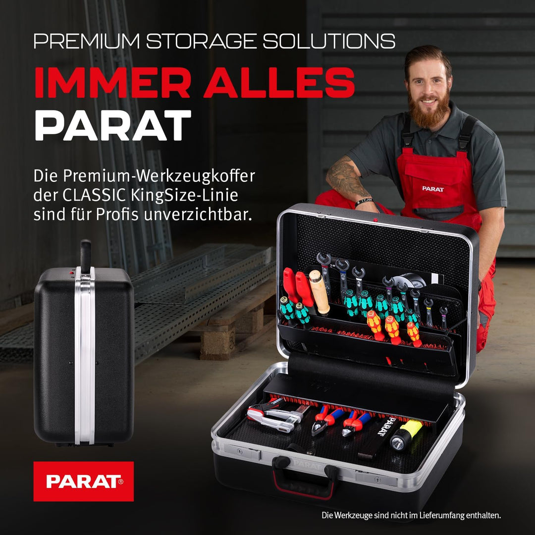 PARAT CLASSIC KingSize CP-7 | Werkzeugkoffer leer mit CP-7 Halterungen | Inkl. BASIC Roll-Up Case 8