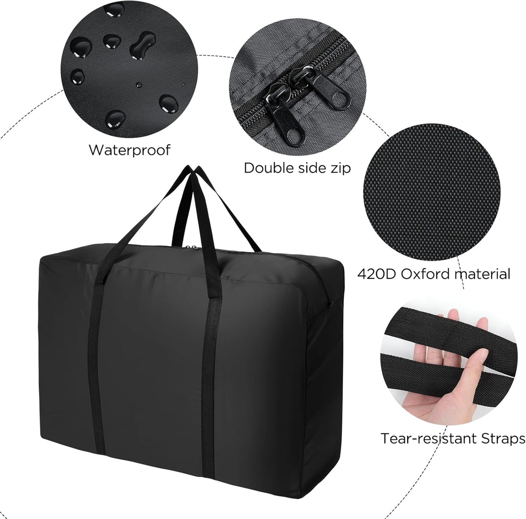 AiQInu Aufbewahrungstasche Gross, 180L Faltbare Unterbett Aufbewahrungsbox mit Handgriff, Wasserdich