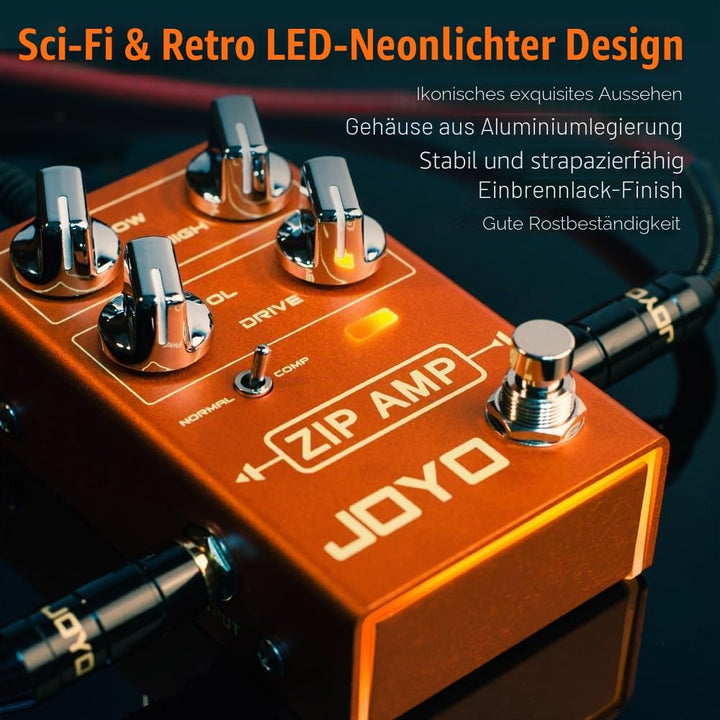 JOYO Overdrive Pedal R Series OD Pedal Rock Kompression Tone mit Gain COMP für E-Gitarren-Effekt (ZI