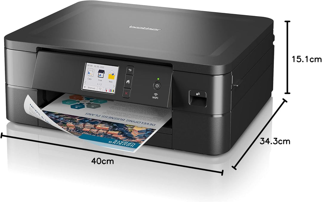 Brother DCP-J1140DW 3-in-1 Farbtintenstrahl-Multifunktionsgerät (Drucker, Scanner, Kopierer), Schwar