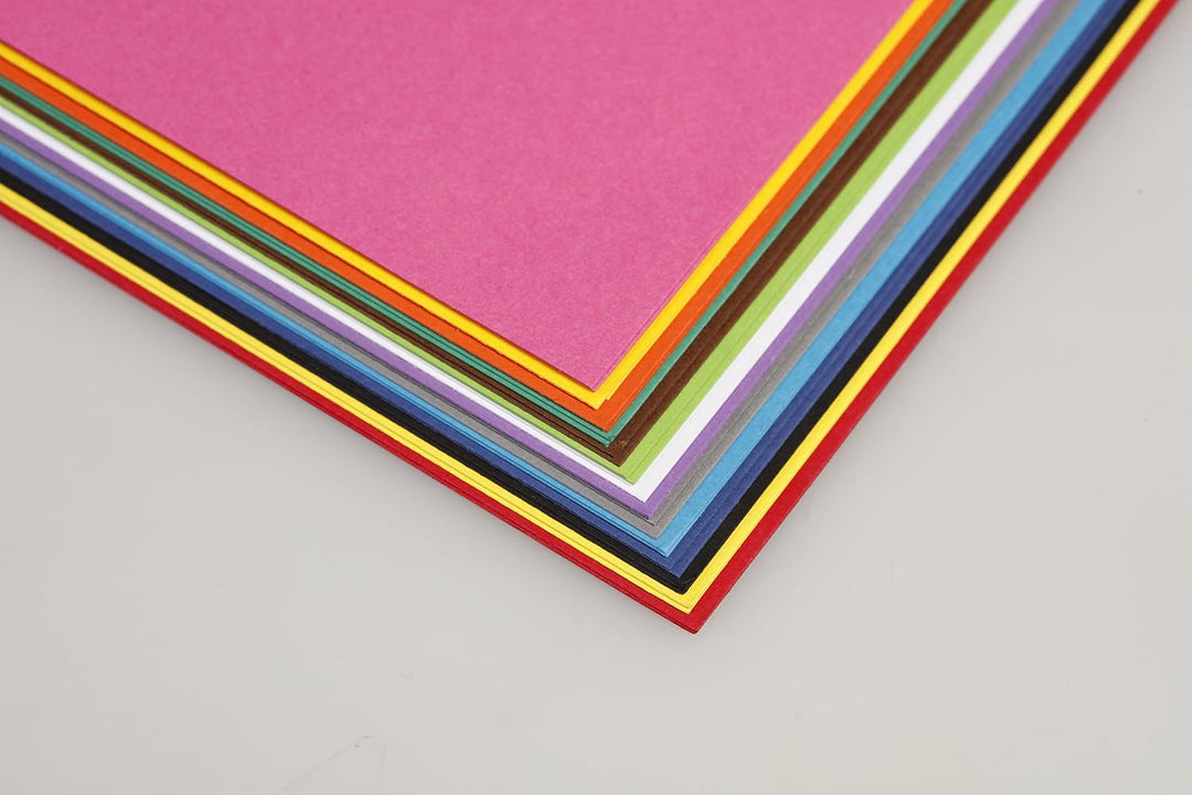 Clairefontaine 97298C Fotokarton Pack, 28 Bögen Premium, 50 x 70 cm, 300 g, Sortierung, 14 farben kr