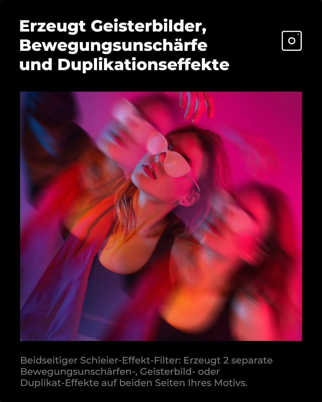 K&F CONCEPT 67mm Bilateraler Bewegungsunschärfe-Effekt-Filter Optisches Glasprisma Spezialeffekt-Kam