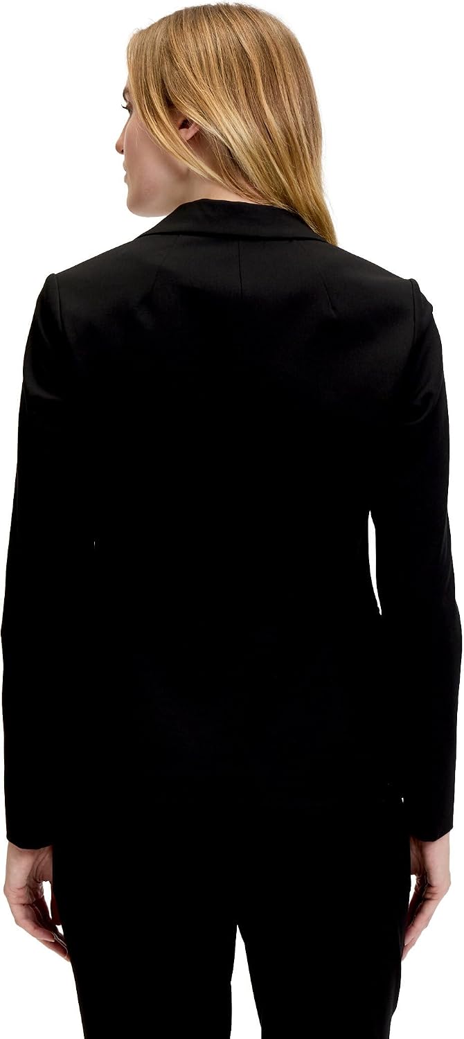 Betty &amp; Co Damen Klassischer Blazer mit Taschen 38 Schwarz, 38 Schwarz