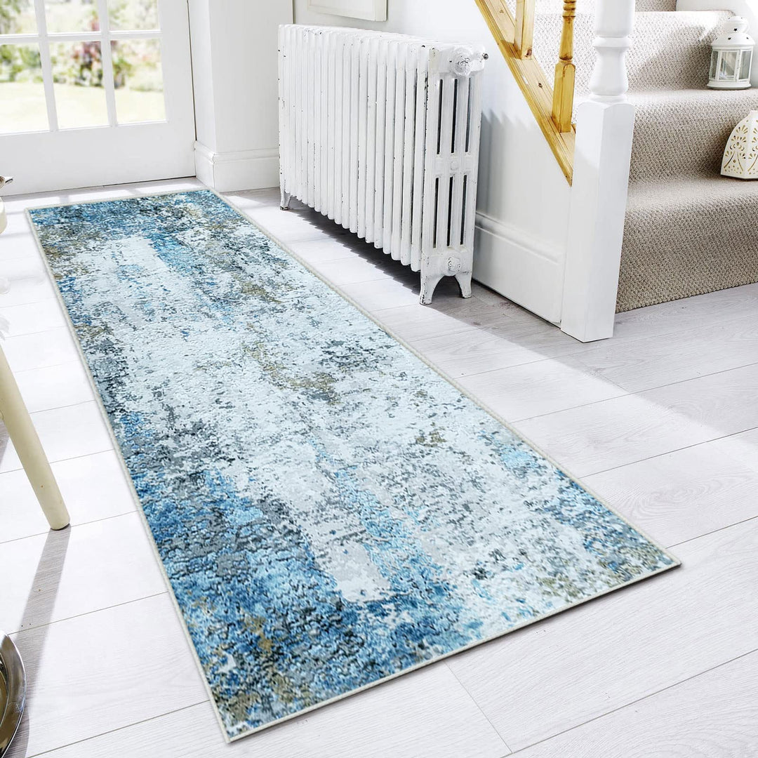 Flurläufer Rutschfester Teppichläufer für Flure Küche & Wohnzimmer waschbar leicht Langer Läufer (Cr
