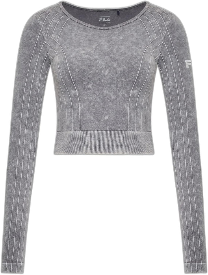 FILA Damen Radnor Seamless Cropped Longsleeve T-Shirt M-L Night Owl, M-L Night Owl