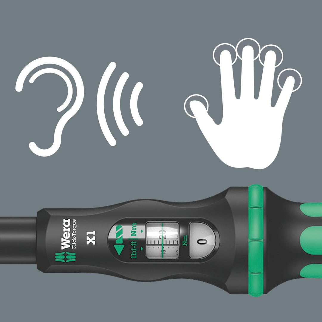 Wera '05075651001 Click-Torque X 1 Drehmomentschlüssel für Einsteckwerkzeuge, 9x12 x 2,5-25 Nm 9x12,