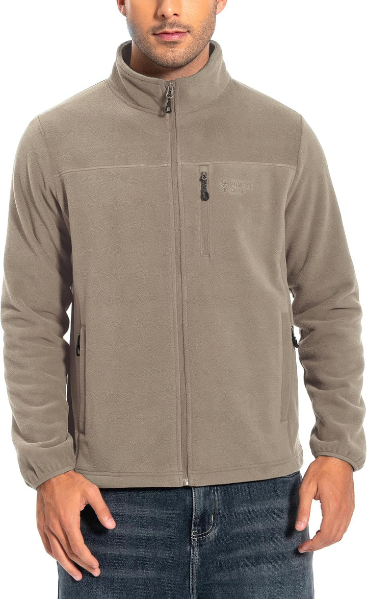 Pioneer Camp Herren Fleecejacke Full Zip Outdoor Polar Leicht Winddicht Jacke mit Reissverschluss M