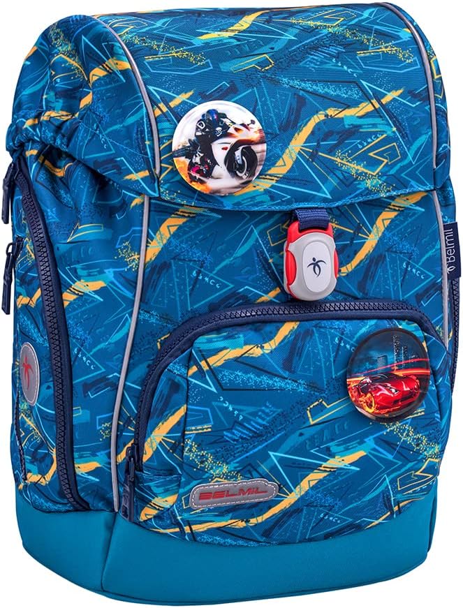 Belmil Premium Comfy Plus Schulranzen Set 5-teilig Für kleine Kinder, Erstklässler mit Patch Set 6 S