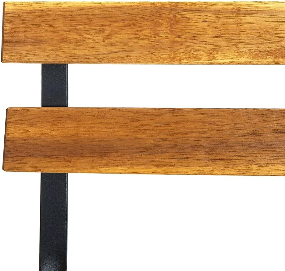 vidaXL Klappbare Gartenstühle 6 STK. Stahl und Massivholz Akazie Schwarz 6, Schwarz 6