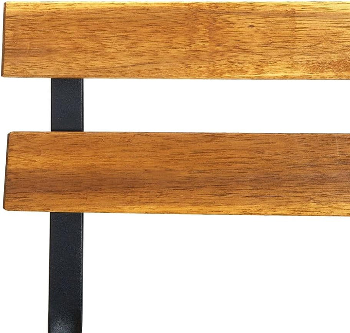 vidaXL Klappbare Gartenstühle 6 STK. Stahl und Massivholz Akazie Schwarz 6, Schwarz 6