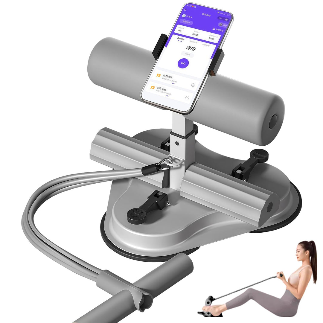 Tragbare Sit Up Bar, Selbstsaugung Sit Up Hilfe, Situp Trainingsgerät mit Drie Saugnäpf, Sit-Ups Ass