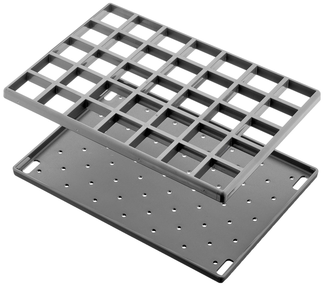 Sanit Ablageset für Multiset (anthrazit, Abtropfschale, Auflagerost, 4 Haken, Dübel, Schrauben) 60.0
