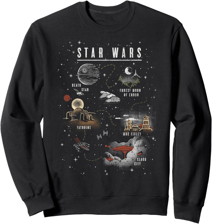 Star Wars Galaxy Movie Map Sweatshirt