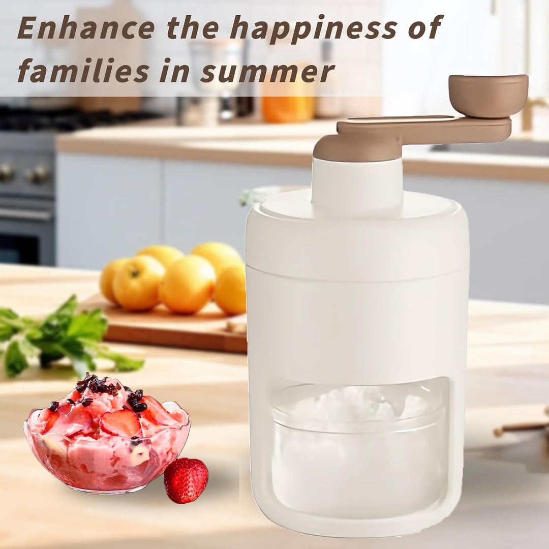Tragbare Prämie Slush Maschine, Slushy Maker und Slush Eismaschine, Eiscrusher mit Manueller Kurbel,