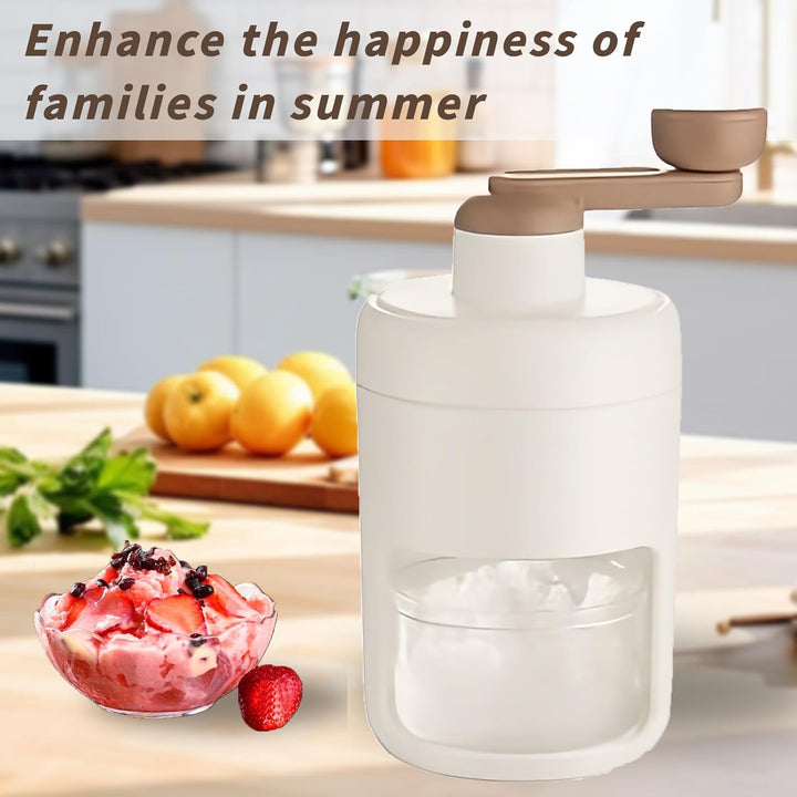 Tragbare Prämie Slush Maschine, Slushy Maker und Slush Eismaschine, Eiscrusher mit Manueller Kurbel,