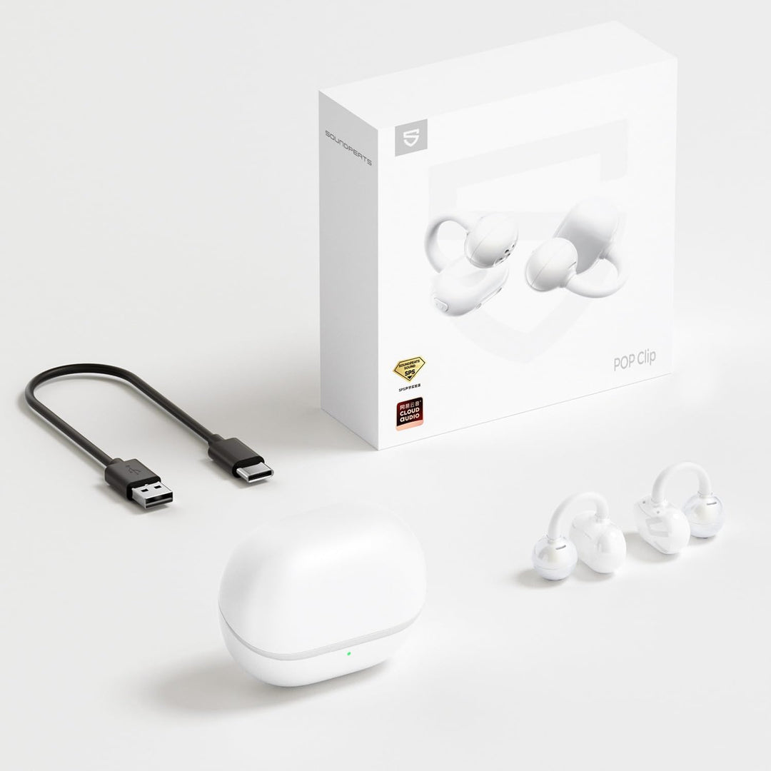 SoundPEATS POP Clip Open Ear Kopfhörer 5.4 Bluetooth Kopfhörer, Leicht Bequem Clip On Kopfhörer, Ohr