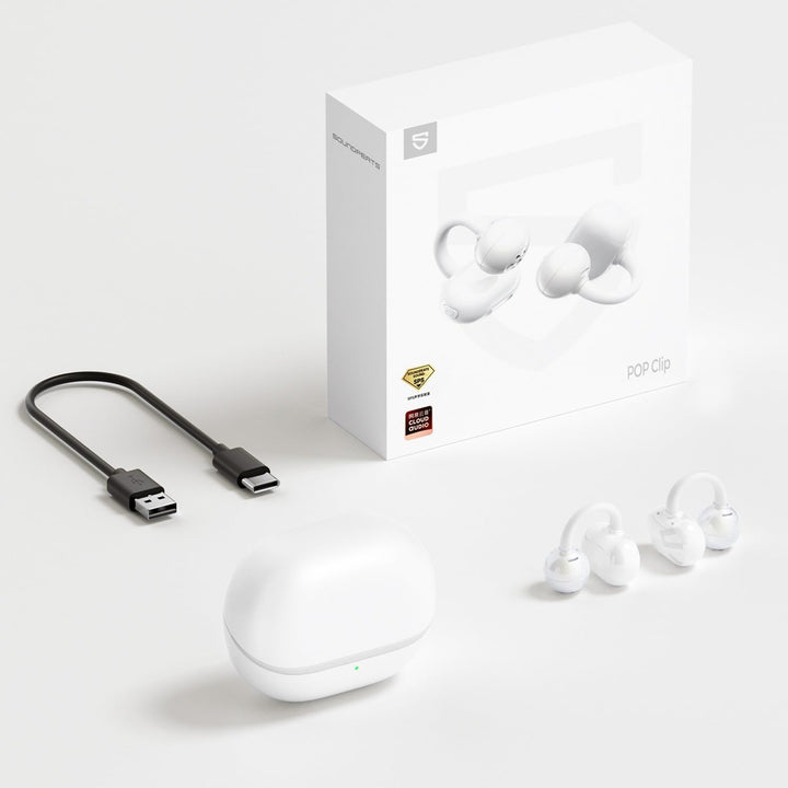 SoundPEATS POP Clip Open Ear Kopfhörer 5.4 Bluetooth Kopfhörer, Leicht Bequem Clip On Kopfhörer, Ohr