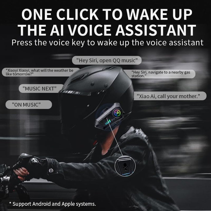 Motorradhelm Bluetooth Motorrad Helm Headset Motorcycle Helmet Bluetooth Headset Wireless DSP&CVC Ge