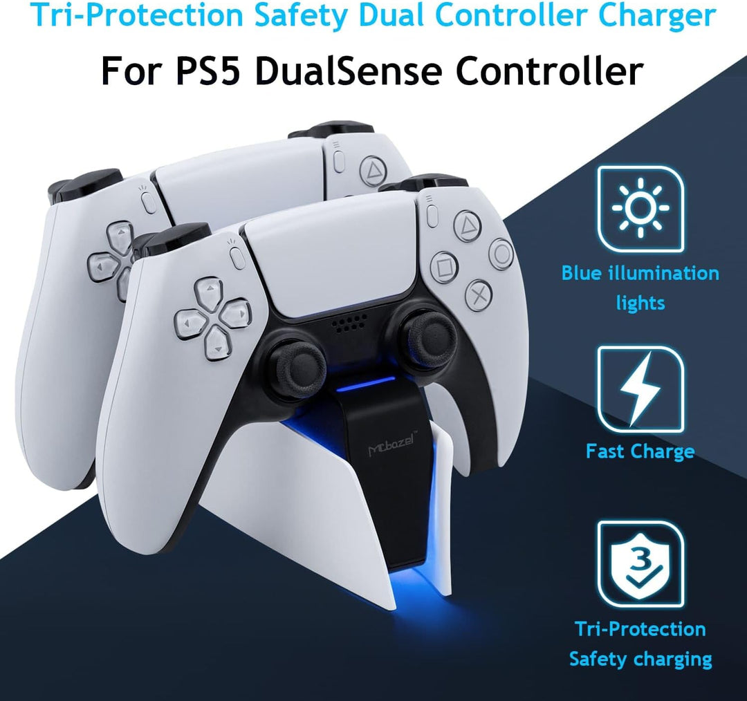 Mcbazel Ladestation PS5 Controller für PS5 Controller DualSense-Controller-Ladestation mit LED-Licht