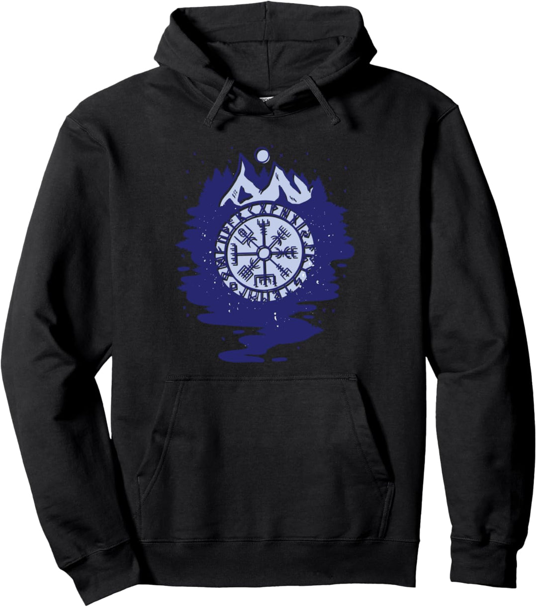 Klassisches Keltischer Vikinger Vegvisir Kompass Wikinger Pullover Hoodie