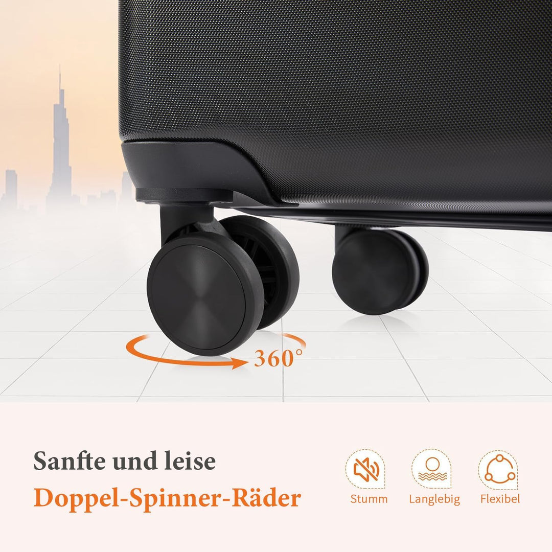 DUMOS 3tlg. Hartschalenkofferset Hard Shell Basic Hartschalenkoffer Trolley Koffer offerset Gepäck R