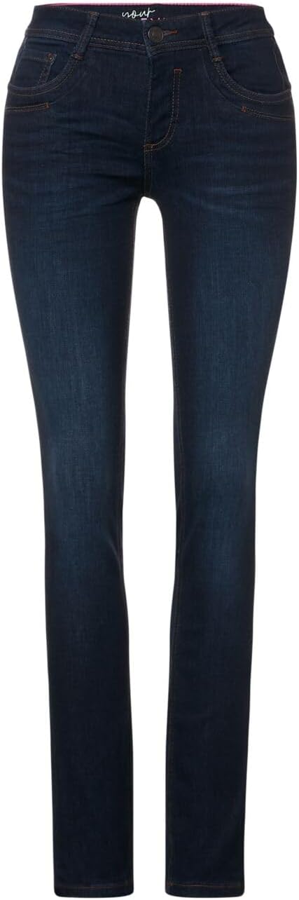 Street One Damen Jeanshose Casual 25W / 32L Dark Indigo Used Wash, 25W / 32L Dark Indigo Used Wash