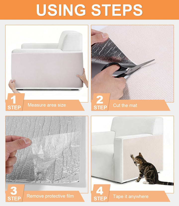 Selbstklebende Kratzschutzmatte für Sofa & Wand, 40x300 cm kratzschutz Sofa Katze - Trimmbarer Schut