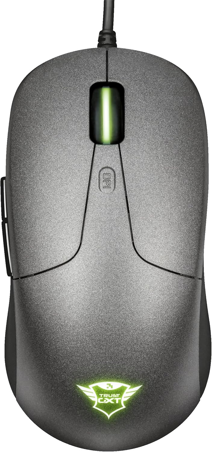 Trust Gaming GXT 180 Kusan Esports Gaming Maus (100-5000 DPI, 6 programmierbaren Tasten, USB, Co-dev