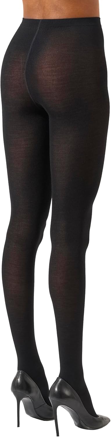 Wolford Damen Merino Tights Strumpfhose, Blickdicht XS Schwarz (Black 7005), XS Schwarz (Black 7005)