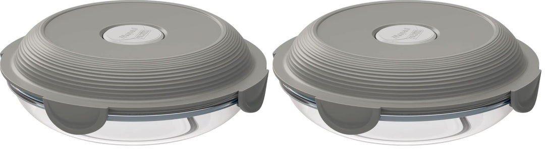 Maped PICNIK - Glas-Lunch-Teller Concept Adult, mikrowellengeeignet, 700 ml - grau (Packung mit 2) L