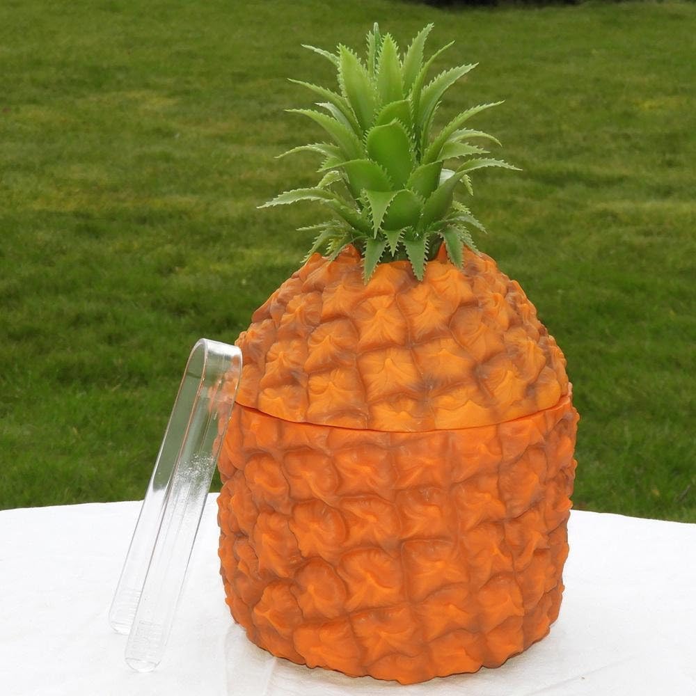 Bar Bespoke Retro Ananas-Eiskübel – Vintage-Kunststoff in Ananasform 1 —, 1 —