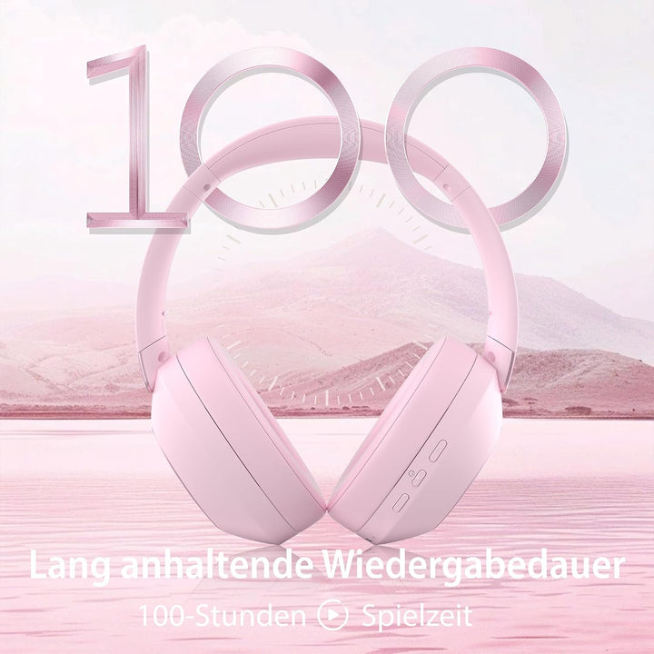 Kopfhörer Kabellos Bluetooth, Over Ear Kopfhörer Noise Cancelling, 100 Std Spielzeit 5.3 Bluetooth K