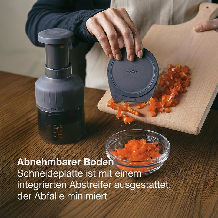 Zyliss Zick Zick 3 Manueller Lebensmittelzerkleinerer, manueller Gemüseschneider und -würfelschneide