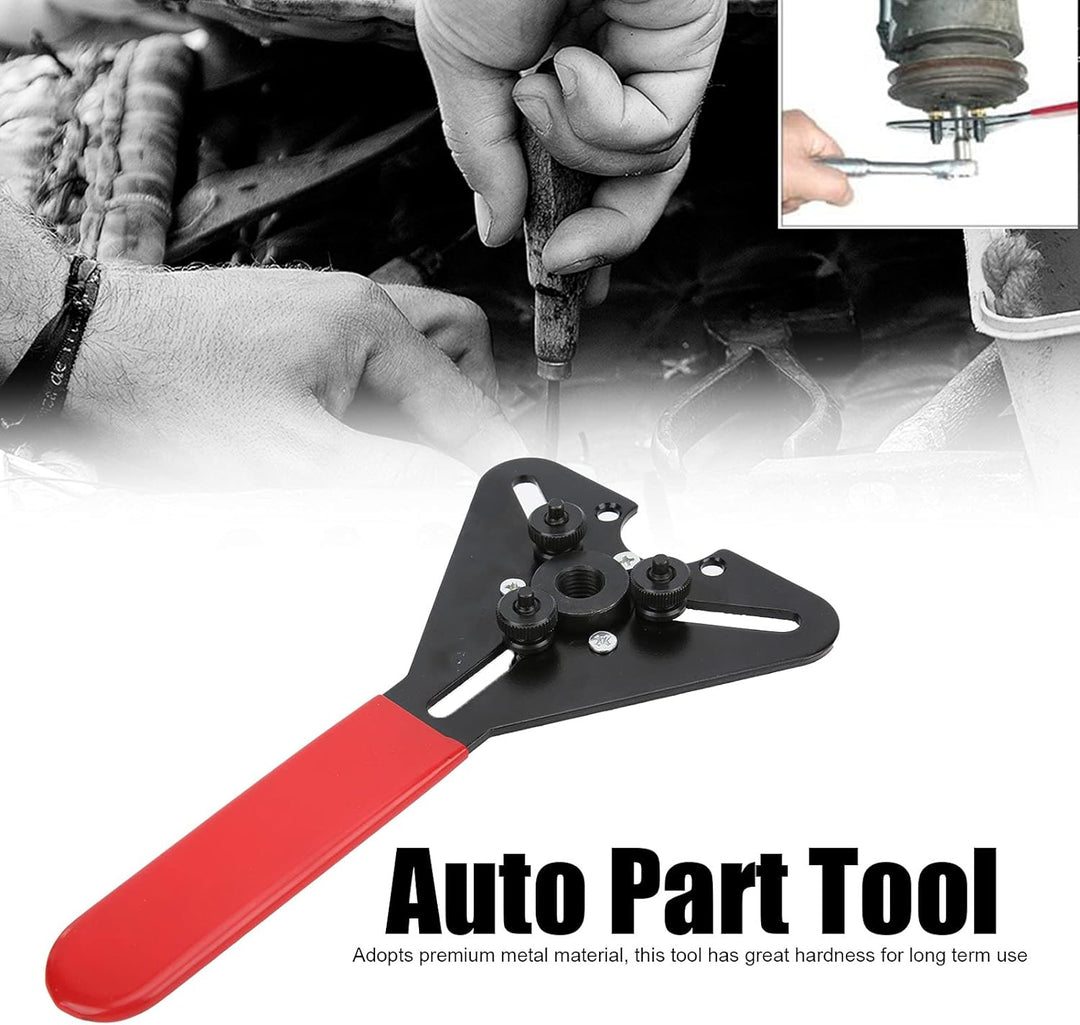 Yctze R134a Klimaanlage Kupplungshaltewerkzeug, Stahl Auto A/C Reparatur Doppelzweckschlüsselsatz Ku