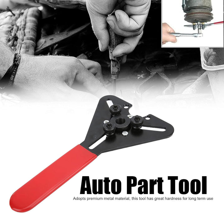 Yctze R134a Klimaanlage Kupplungshaltewerkzeug, Stahl Auto A/C Reparatur Doppelzweckschlüsselsatz Ku