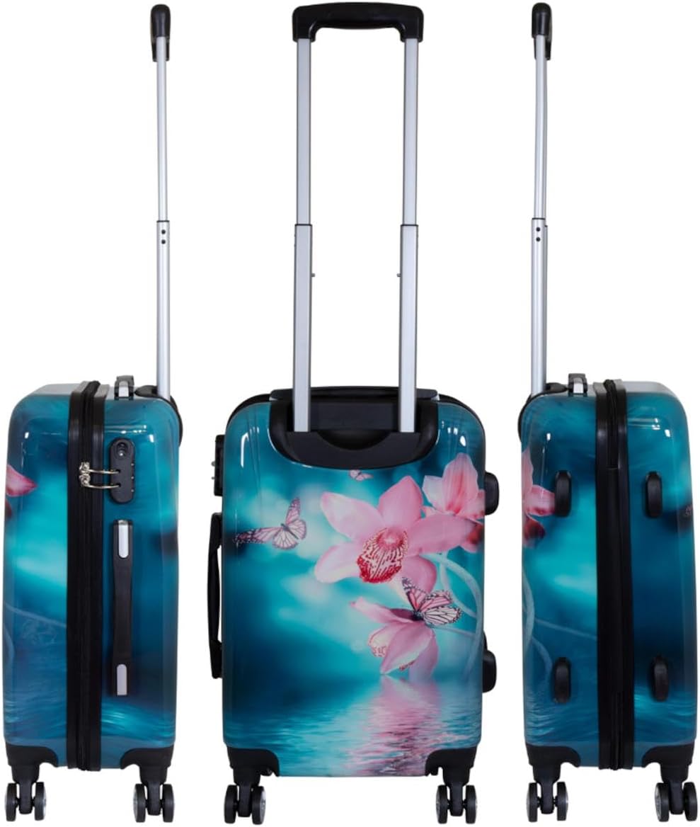 Warenhandel König Kofferset Gepäckset Polycarbonat ABS Hartschalen Koffer 3tlg. Set Trolley Reisekof