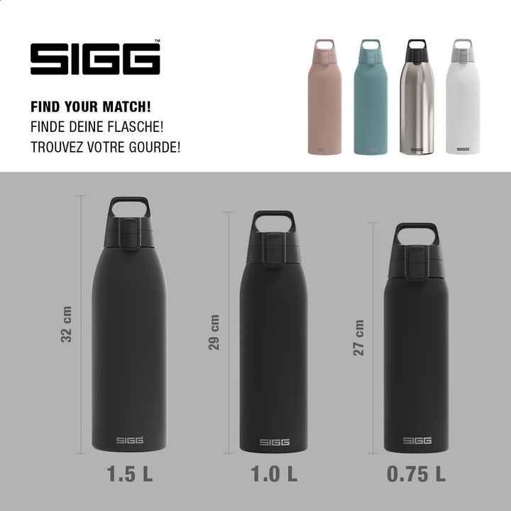 SIGG - Isolierte Trinkflasche - Thermosflasche Shield Therm One Black - kohlensäurehaltige Getränke
