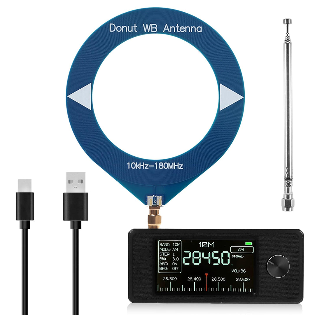 SI4732 Taschenradio 0.5-108MHz: Radio im Taschenformat mit 1,9" IPS Farbdisplay, Vollband-Empfänger