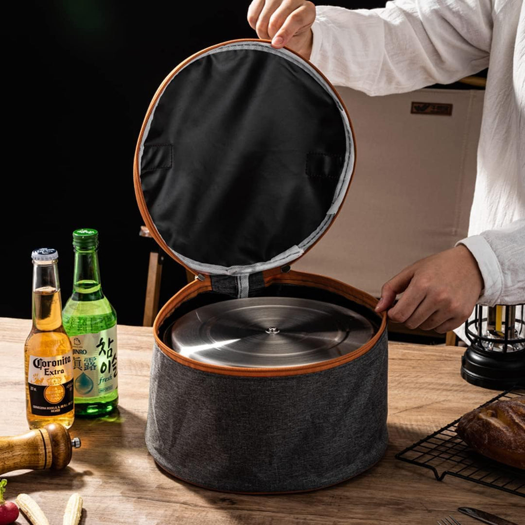 Camping Kochgeschirr Set, Camping Kochset, Töpfe und Pfannen für Lagerfeuer Kochen, beinhaltet Reise