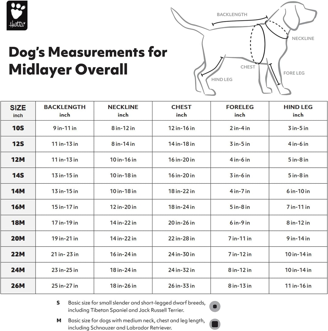 Hurtta Midlayer Hundeoverall, Brombeere, 12 Monate brombeerfarben 12 Months, brombeerfarben 12 Month